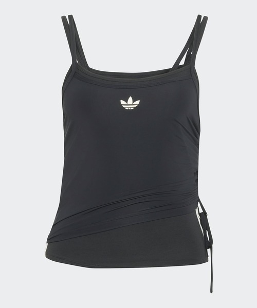 adidas(アディダス)の「adidas/アディダス トレフォイルロゴ ダブルレイヤータンクトップ 2026年春夏(タンクトップ・レディース・ブラック・S/M/L)」の2枚目の写真