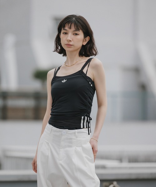 adidas(アディダス)の「adidas/アディダス トレフォイルロゴ ダブルレイヤータンクトップ 2026年春夏(タンクトップ・レディース・ブラック・S/M/L)」の9枚目の写真