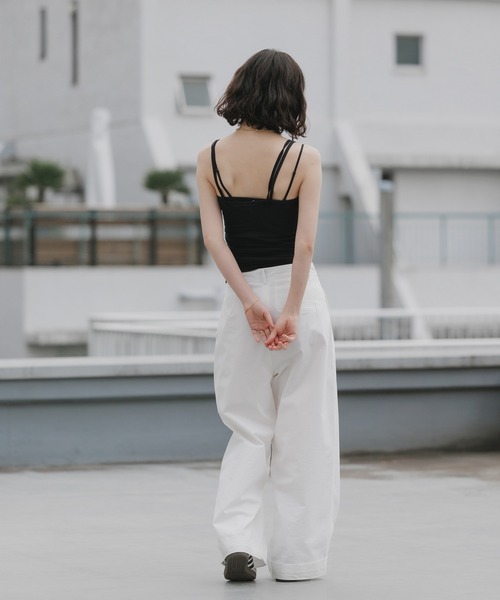 adidas(アディダス)の「adidas/アディダス トレフォイルロゴ ダブルレイヤータンクトップ 2026年春夏(タンクトップ・レディース・ブラック・S/M/L)」の17枚目の写真