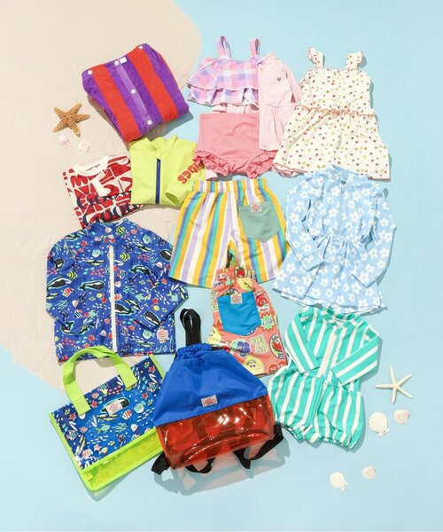 BREEZE（ブリーズ）の「【UVカット】総柄メロウフリルワンピース水着（水着・キッズ・ピンク/オフホワイト・80/90/100/110/120/130/140）」の8枚目の写真