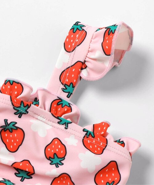 BREEZE（ブリーズ）の「【UVカット】総柄メロウフリルワンピース水着（水着・キッズ・ピンク/オフホワイト・80/90/100/110/120/130/140）」の14枚目の写真