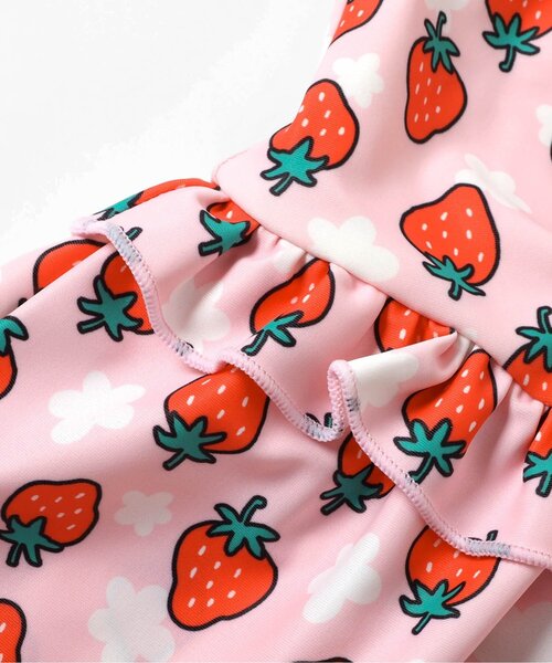 BREEZE（ブリーズ）の「【UVカット】総柄メロウフリルワンピース水着（水着・キッズ・ピンク/オフホワイト・80/90/100/110/120/130/140）」の15枚目の写真