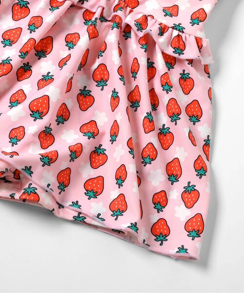 BREEZE（ブリーズ）の「【UVカット】総柄メロウフリルワンピース水着（水着・キッズ・ピンク/オフホワイト・80/90/100/110/120/130/140）」の16枚目の写真