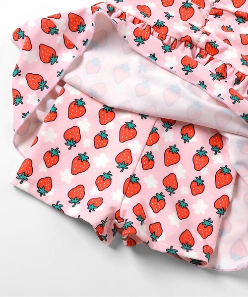 BREEZE（ブリーズ）の「【UVカット】総柄メロウフリルワンピース水着（水着・キッズ・ピンク/オフホワイト・80/90/100/110/120/130/140）」の17枚目の写真