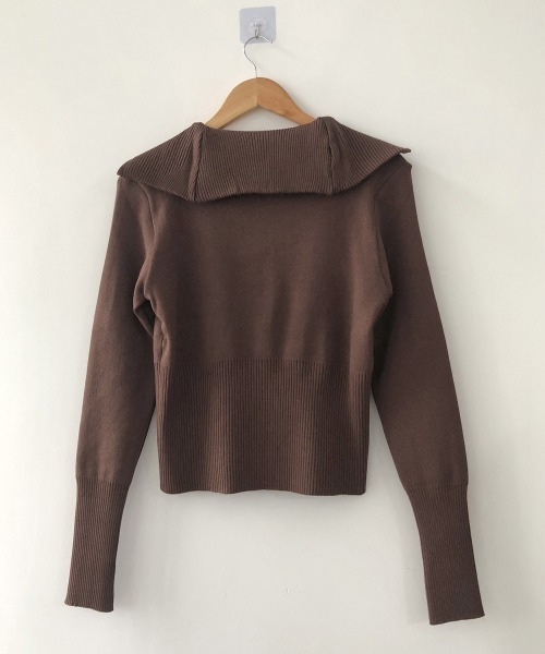 Miniministore(ミニミニストア)の「ダブルジップ 薄手 ニットカーディガン(カーディガン/ボレロ・レディース・ブラック/ホワイト/ブラウン/グレー・FREE)」の19枚目の写真