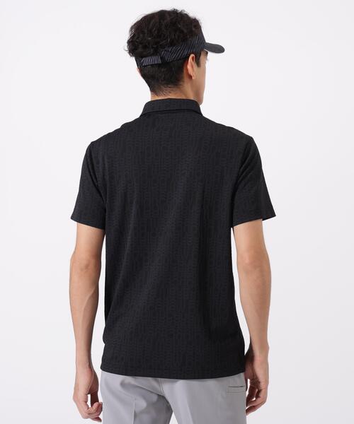 New Balance Golf（ニューバランスゴルフ）の「リフレクト・オーバーラップロゴ 半袖 カラーシャツ (MENS)（ポロシャツ・メンズ・ブラック/ホワイト/パープル・LARGE/MEDIUM/X-LARGE/XX-LARGE）」の4枚目の写真