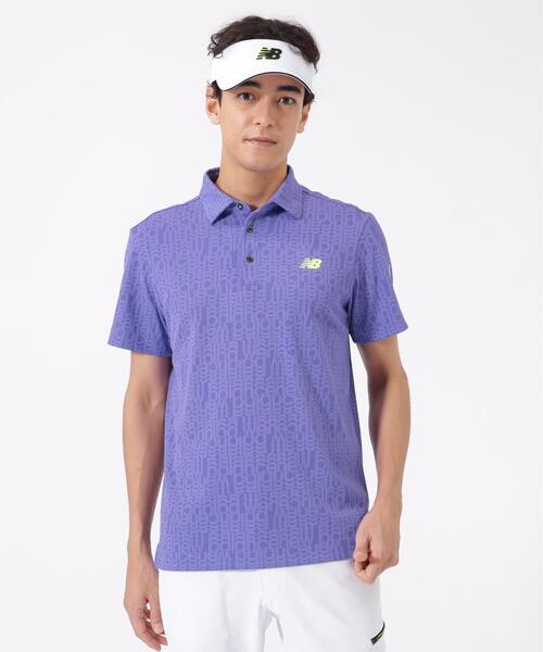 New Balance Golf（ニューバランスゴルフ）の「リフレクト・オーバーラップロゴ 半袖 カラーシャツ (MENS)（ポロシャツ・メンズ・ブラック/ホワイト/パープル・LARGE/MEDIUM/X-LARGE/XX-LARGE）」の13枚目の写真