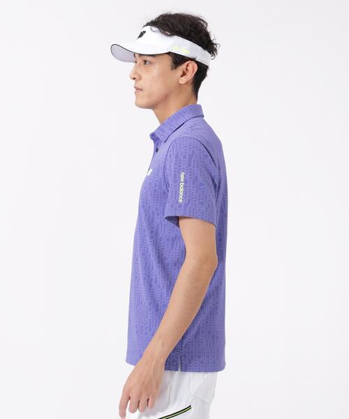 New Balance Golf（ニューバランスゴルフ）の「リフレクト・オーバーラップロゴ 半袖 カラーシャツ (MENS)（ポロシャツ・メンズ・ブラック/ホワイト/パープル・LARGE/MEDIUM/X-LARGE/XX-LARGE）」の14枚目の写真