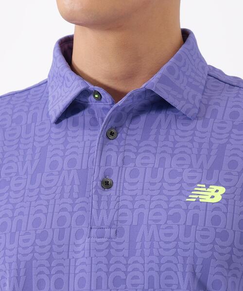 New Balance Golf（ニューバランスゴルフ）の「リフレクト・オーバーラップロゴ 半袖 カラーシャツ (MENS)（ポロシャツ・メンズ・ブラック/ホワイト/パープル・LARGE/MEDIUM/X-LARGE/XX-LARGE）」の16枚目の写真