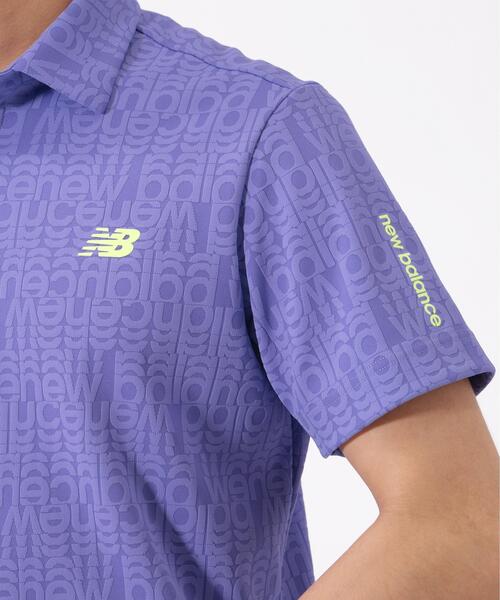 New Balance Golf（ニューバランスゴルフ）の「リフレクト・オーバーラップロゴ 半袖 カラーシャツ (MENS)（ポロシャツ・メンズ・ブラック/ホワイト/パープル・LARGE/MEDIUM/X-LARGE/XX-LARGE）」の17枚目の写真