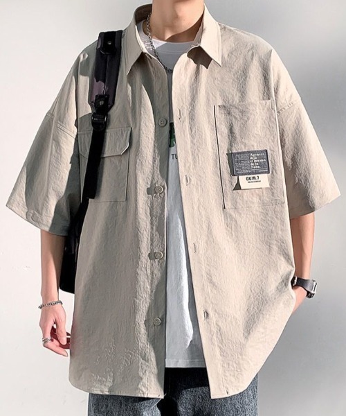 link lot(リンクロット)の「タグ付きビッグ半袖Tシャツ(シャツ/ブラウス・メンズ・ライトグレー/グレー・L/M)」の2枚目の写真