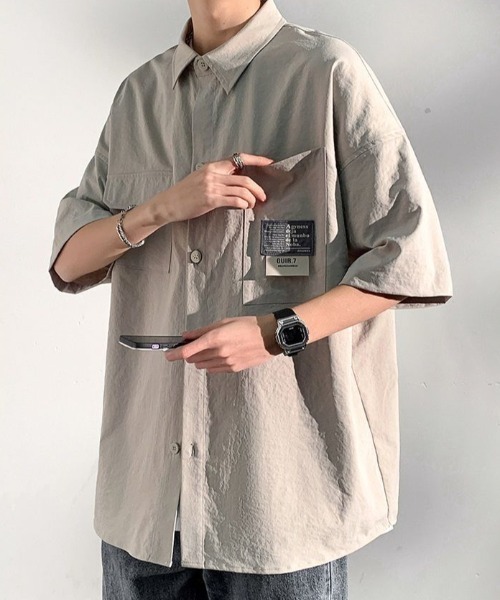 link lot(リンクロット)の「タグ付きビッグ半袖Tシャツ(シャツ/ブラウス・メンズ・ライトグレー/グレー・L/M)」の4枚目の写真