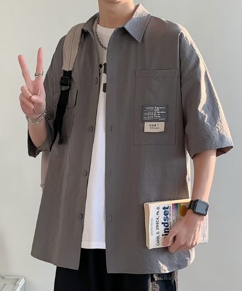 link lot(リンクロット)の「タグ付きビッグ半袖Tシャツ(シャツ/ブラウス・メンズ・ライトグレー/グレー・L/M)」の7枚目の写真