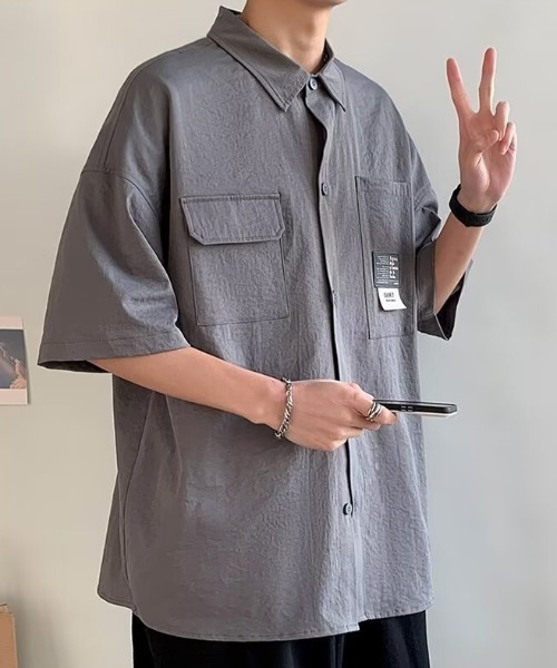 link lot(リンクロット)の「タグ付きビッグ半袖Tシャツ(シャツ/ブラウス・メンズ・ライトグレー/グレー・L/M)」の8枚目の写真