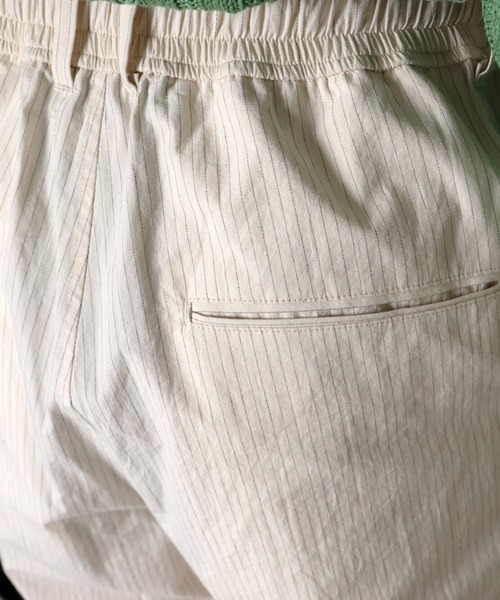 MATSUFUJI(マツフジ)の「【MATSUFUJI/マツフジ】Striped Wide Trousers(その他パンツ・メンズ・ブラック/オフホワイト・3/2)」の6枚目の写真