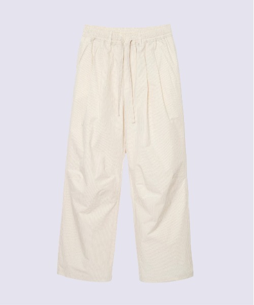 MATSUFUJI(マツフジ)の「【MATSUFUJI/マツフジ】Striped Wide Trousers(その他パンツ・メンズ・ブラック/オフホワイト・3/2)」の8枚目の写真