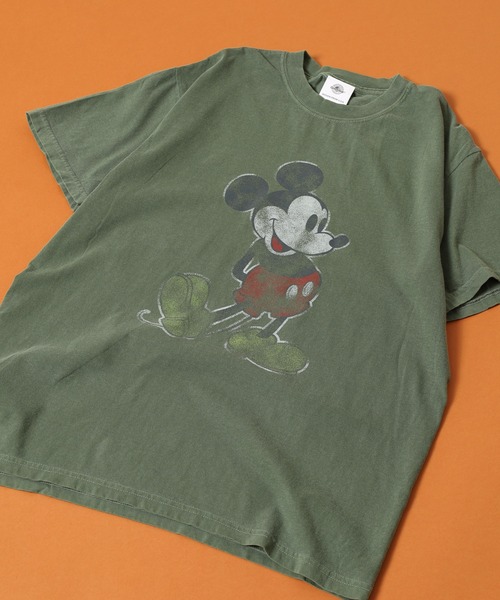 Disney(ディズニー)の「MK VINTAGE PRINT TEE 半袖Tシャツ(Tシャツ/カットソー・メンズ・ブラック/オリーブドラブ/マスタード/ネイビー/オレンジ・XL/M/L)」の3枚目の写真