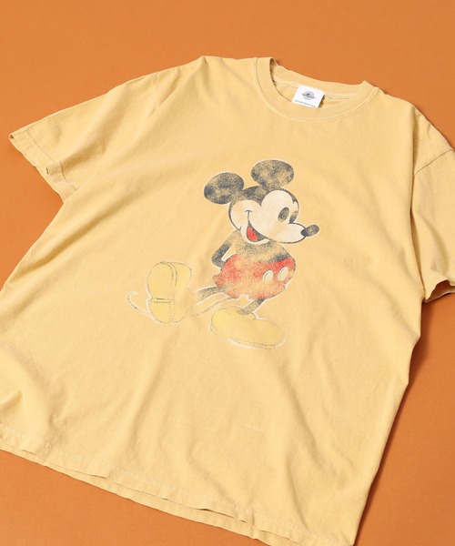 Disney(ディズニー)の「MK VINTAGE PRINT TEE 半袖Tシャツ(Tシャツ/カットソー・メンズ・ブラック/オリーブドラブ/マスタード/ネイビー/オレンジ・XL/M/L)」の4枚目の写真