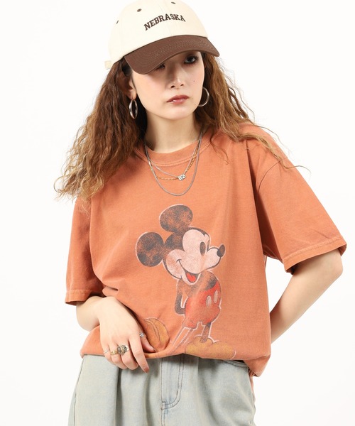 Disney(ディズニー)の「MK VINTAGE PRINT TEE 半袖Tシャツ(Tシャツ/カットソー・メンズ・ブラック/オリーブドラブ/マスタード/ネイビー/オレンジ・XL/M/L)」の16枚目の写真