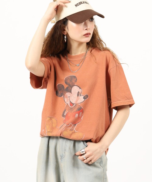 Disney(ディズニー)の「MK VINTAGE PRINT TEE 半袖Tシャツ(Tシャツ/カットソー・メンズ・ブラック/オリーブドラブ/マスタード/ネイビー/オレンジ・XL/M/L)」の19枚目の写真