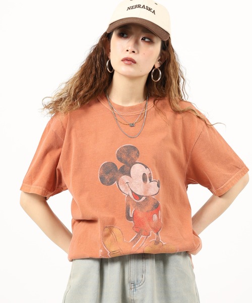 Disney(ディズニー)の「MK VINTAGE PRINT TEE 半袖Tシャツ(Tシャツ/カットソー・メンズ・ブラック/オリーブドラブ/マスタード/ネイビー/オレンジ・XL/M/L)」の18枚目の写真
