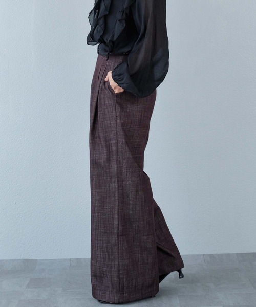 murea（ミュレア）の「ベルト付き ワイドタックパンツ（その他パンツ・レディース・ブラウン/ブラック/ブルー・M/S）」の15枚目の写真