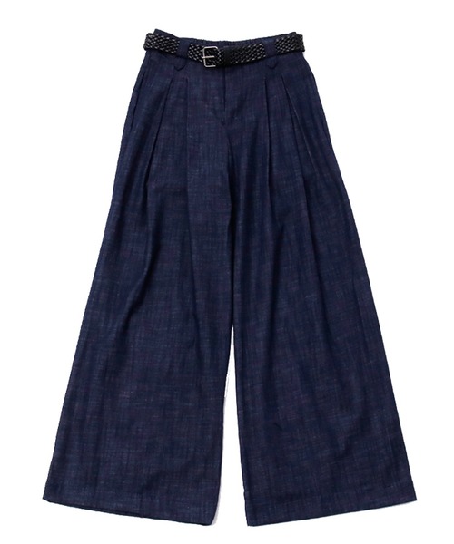 murea（ミュレア）の「ベルト付き ワイドタックパンツ（その他パンツ・レディース・ブラウン/ブラック/ブルー・M/S）」の4枚目の写真