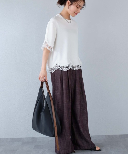 murea（ミュレア）の「ベルト付き ワイドタックパンツ（その他パンツ・レディース・ブラウン/ブラック/ブルー・M/S）」の18枚目の写真