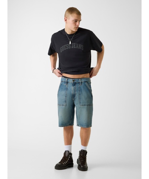 GUESS JEANS(ゲスジーンズ)の「GUESS JEANS BOXY Tee Tシャツ ロゴTシャツ(Tシャツ/カットソー・メンズ・ブラック/グリーン/ピンク・LARGE/MEDIUM/XX-LARGE/X-LARGE/SMALL)」の12枚目の写真
