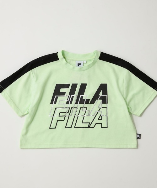 FILA(フィラ)の「【FILA:フィラ】キッズロゴショート丈半袖Tシャツ(Tシャツ/カットソー・キッズ・レモンイエロー/オフホワイト/ブラック・120/130/140/150/160/110)」の3枚目の写真