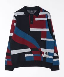 By Parra（バイパラ）の「PARRA Vertical forest knitted polo 54240（ニット/セーター）」