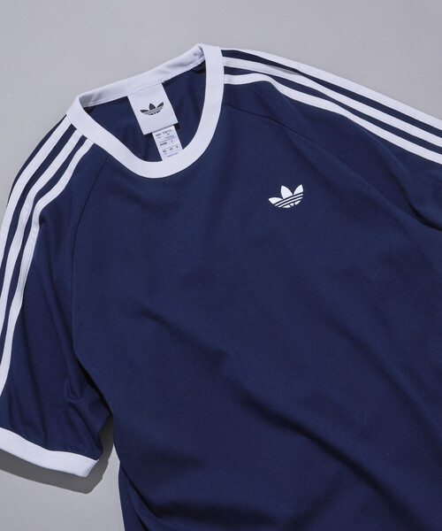 FREAK'S STORE(フリークスストア)の「限定展開 adidas/アディダス メンズ・オリジナルス スリーストライプ Tシャツ(Tシャツ/カットソー・メンズ・ネイビー/ホワイト/ブラック・LARGE/SMALL/X-LARGE/MEDIUM)」の3枚目の写真