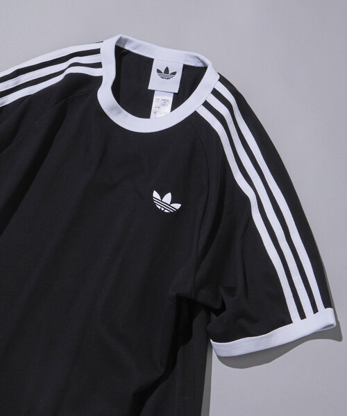 FREAK'S STORE(フリークスストア)の「限定展開 adidas/アディダス メンズ・オリジナルス スリーストライプ Tシャツ(Tシャツ/カットソー・メンズ・ネイビー/ホワイト/ブラック・LARGE/SMALL/X-LARGE/MEDIUM)」の7枚目の写真