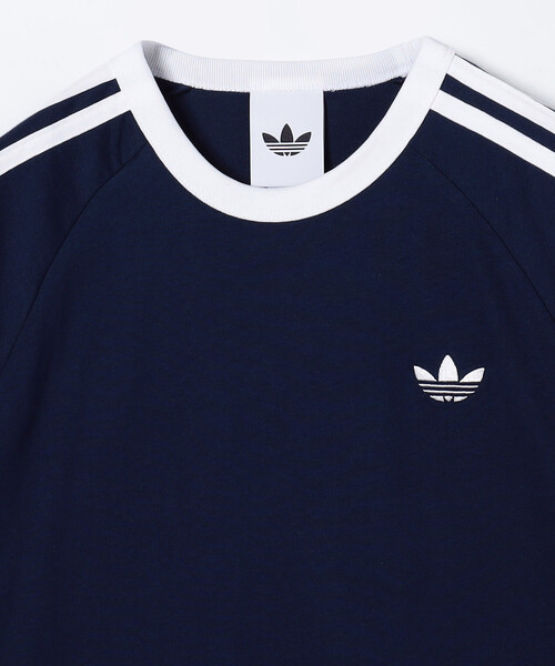 FREAK'S STORE(フリークスストア)の「限定展開 adidas/アディダス メンズ・オリジナルス スリーストライプ Tシャツ(Tシャツ/カットソー・メンズ・ネイビー/ホワイト/ブラック・LARGE/SMALL/X-LARGE/MEDIUM)」の10枚目の写真