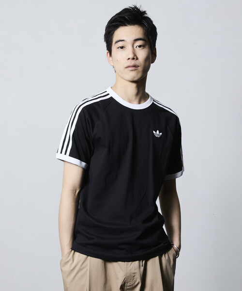 FREAK'S STORE(フリークスストア)の「限定展開 adidas/アディダス メンズ・オリジナルス スリーストライプ Tシャツ(Tシャツ/カットソー・メンズ・ネイビー/ホワイト/ブラック・LARGE/SMALL/X-LARGE/MEDIUM)」の20枚目の写真