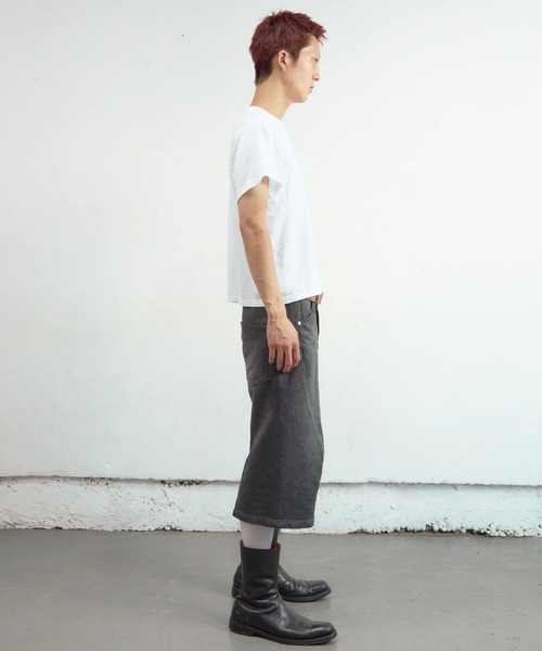 NVRFRGT（ネヴァーフォーゲット）の「【NVRFRGT】PANELLED HALF SLEEVE T-SHIRT（Tシャツ/カットソー・メンズ・ホワイト/ブラック/チャコールグレー・2/3）」の11枚目の写真