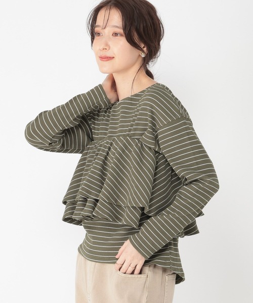 studio CLIP（スタディオクリップ）の「マルチWAYフリル付きプルオーバー（Tシャツ/カットソー・レディース・その他1/その他3/その他2・FREE）」の4枚目の写真