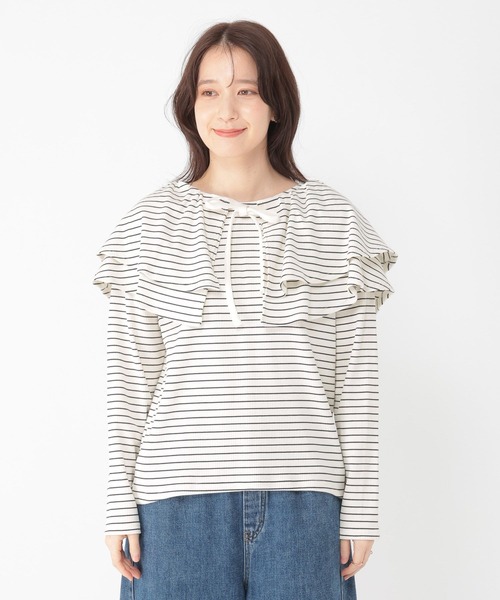 studio CLIP（スタディオクリップ）の「マルチWAYフリル付きプルオーバー（Tシャツ/カットソー・レディース・その他1/その他3/その他2・FREE）」の8枚目の写真