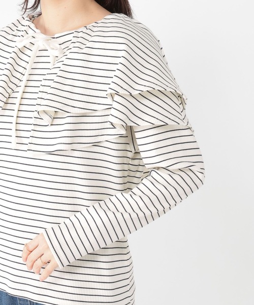 studio CLIP（スタディオクリップ）の「マルチWAYフリル付きプルオーバー（Tシャツ/カットソー・レディース・その他1/その他3/その他2・FREE）」の12枚目の写真