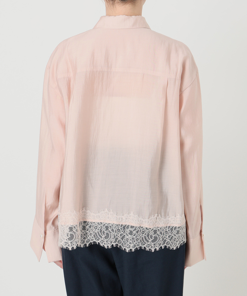 La TOTALITE（ラトータリテ）の「【洗える】レーストリミングシャツ（シャツ/ブラウス・レディース・ホワイト/ネイビー/ベージュ・FREE）」の10枚目の写真