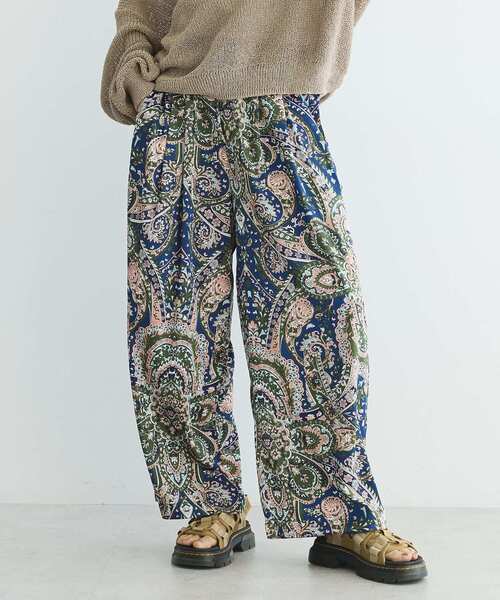 GARAGE OF GOOD CLOTHING（ガレージオブグッドクロージング）の「ペイズリー柄プリントワイドパンツ（その他パンツ・レディース・ピンク/ネイビー・FREE）」の2枚目の写真