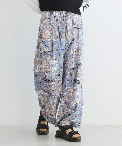 GARAGE OF GOOD CLOTHING（ガレージオブグッドクロージング）の「ペイズリー柄プリントワイドパンツ（その他パンツ・レディース・ピンク/ネイビー・FREE）」の6枚目の写真