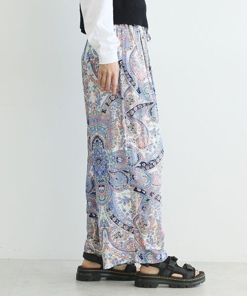 GARAGE OF GOOD CLOTHING（ガレージオブグッドクロージング）の「ペイズリー柄プリントワイドパンツ（その他パンツ・レディース・ピンク/ネイビー・FREE）」の7枚目の写真