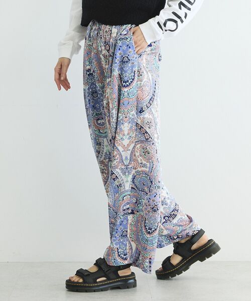 GARAGE OF GOOD CLOTHING（ガレージオブグッドクロージング）の「ペイズリー柄プリントワイドパンツ（その他パンツ・レディース・ピンク/ネイビー・FREE）」の8枚目の写真