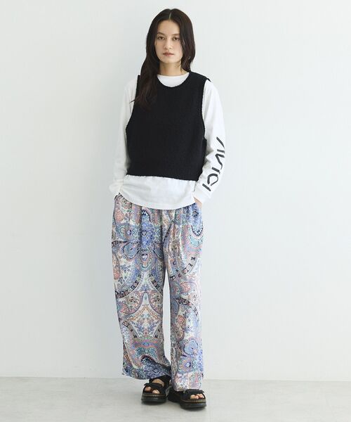 GARAGE OF GOOD CLOTHING（ガレージオブグッドクロージング）の「ペイズリー柄プリントワイドパンツ（その他パンツ・レディース・ピンク/ネイビー・FREE）」の9枚目の写真