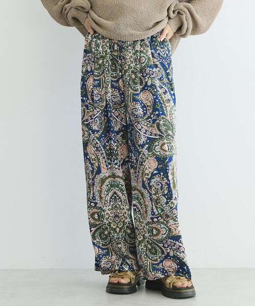 GARAGE OF GOOD CLOTHING（ガレージオブグッドクロージング）の「ペイズリー柄プリントワイドパンツ（その他パンツ・レディース・ピンク/ネイビー・FREE）」の12枚目の写真