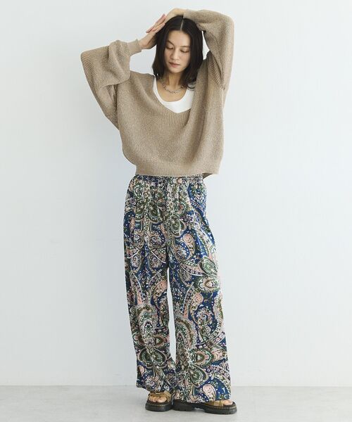 GARAGE OF GOOD CLOTHING（ガレージオブグッドクロージング）の「ペイズリー柄プリントワイドパンツ（その他パンツ・レディース・ピンク/ネイビー・FREE）」の17枚目の写真