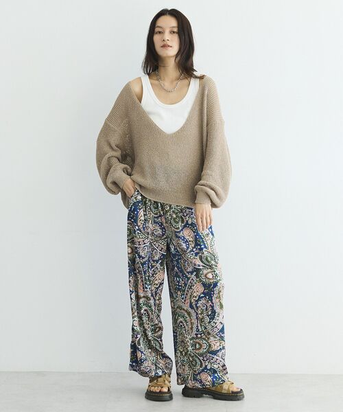 GARAGE OF GOOD CLOTHING（ガレージオブグッドクロージング）の「ペイズリー柄プリントワイドパンツ（その他パンツ・レディース・ピンク/ネイビー・FREE）」の18枚目の写真