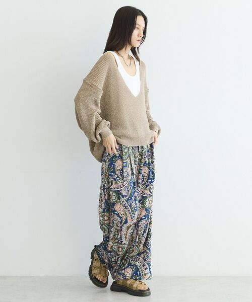GARAGE OF GOOD CLOTHING（ガレージオブグッドクロージング）の「ペイズリー柄プリントワイドパンツ（その他パンツ・レディース・ピンク/ネイビー・FREE）」の19枚目の写真