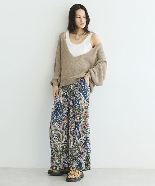 GARAGE OF GOOD CLOTHING（ガレージオブグッドクロージング）の「ペイズリー柄プリントワイドパンツ（その他パンツ・レディース・ピンク/ネイビー・FREE）」の20枚目の写真